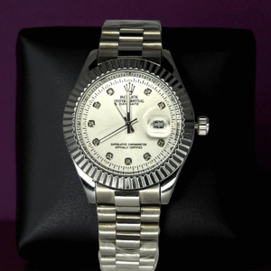 White and Silver Rolex Oyster Perpetual Datejust
